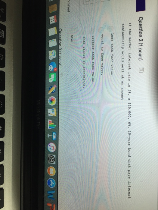 Solved question 2 1 point if the market interest rate is chegg