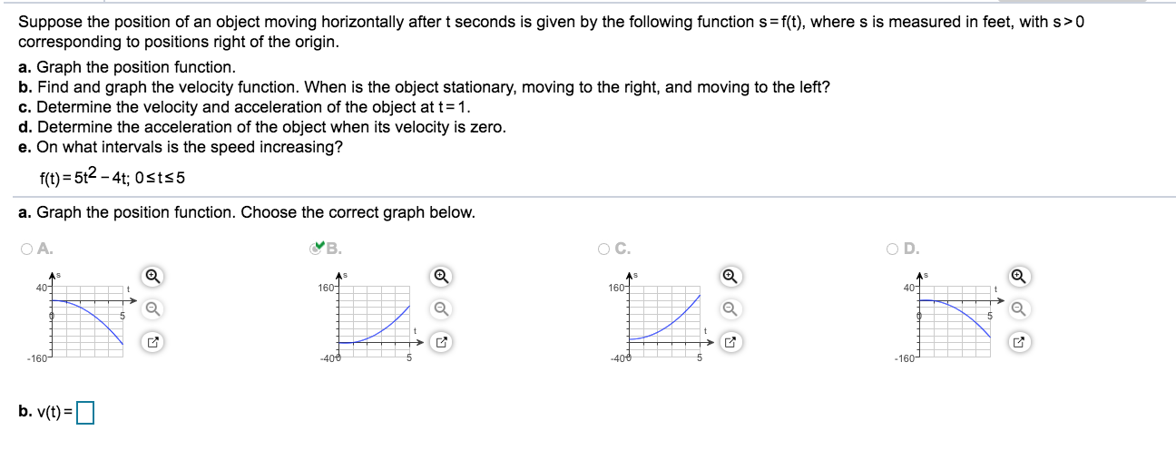 Solved Suppose The Position Of An Object Moving Horizontally 7085