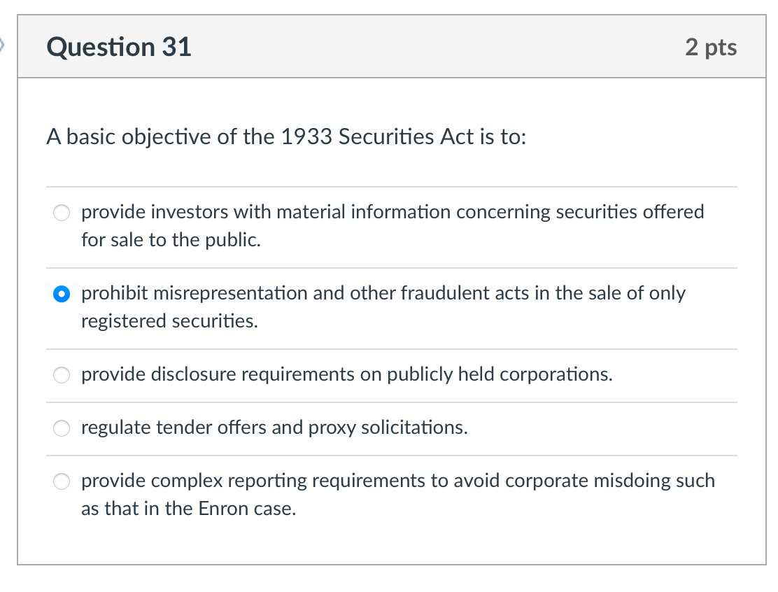 assignment worksheet 28.1 the securities act of 1933