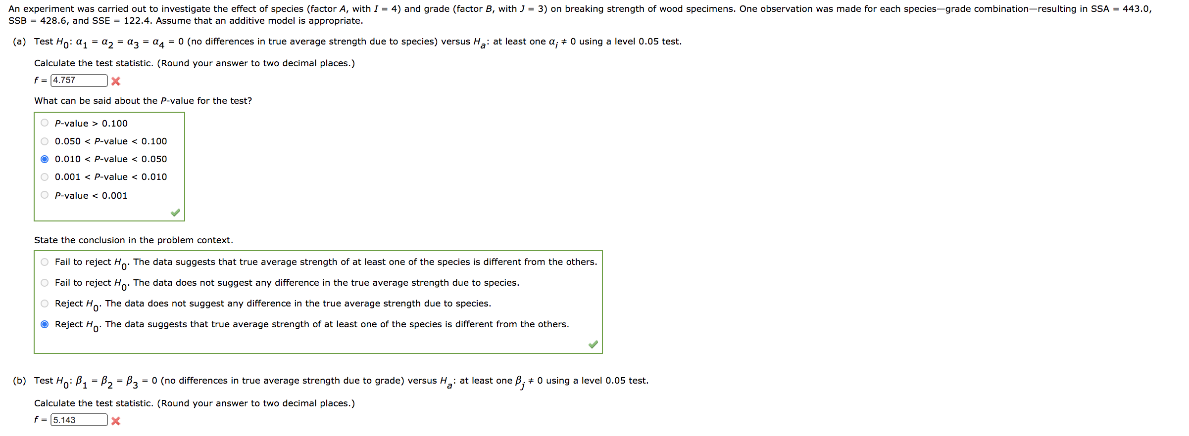 Solved An Experiment Was Carried Out To Investigate The E Chegg Com