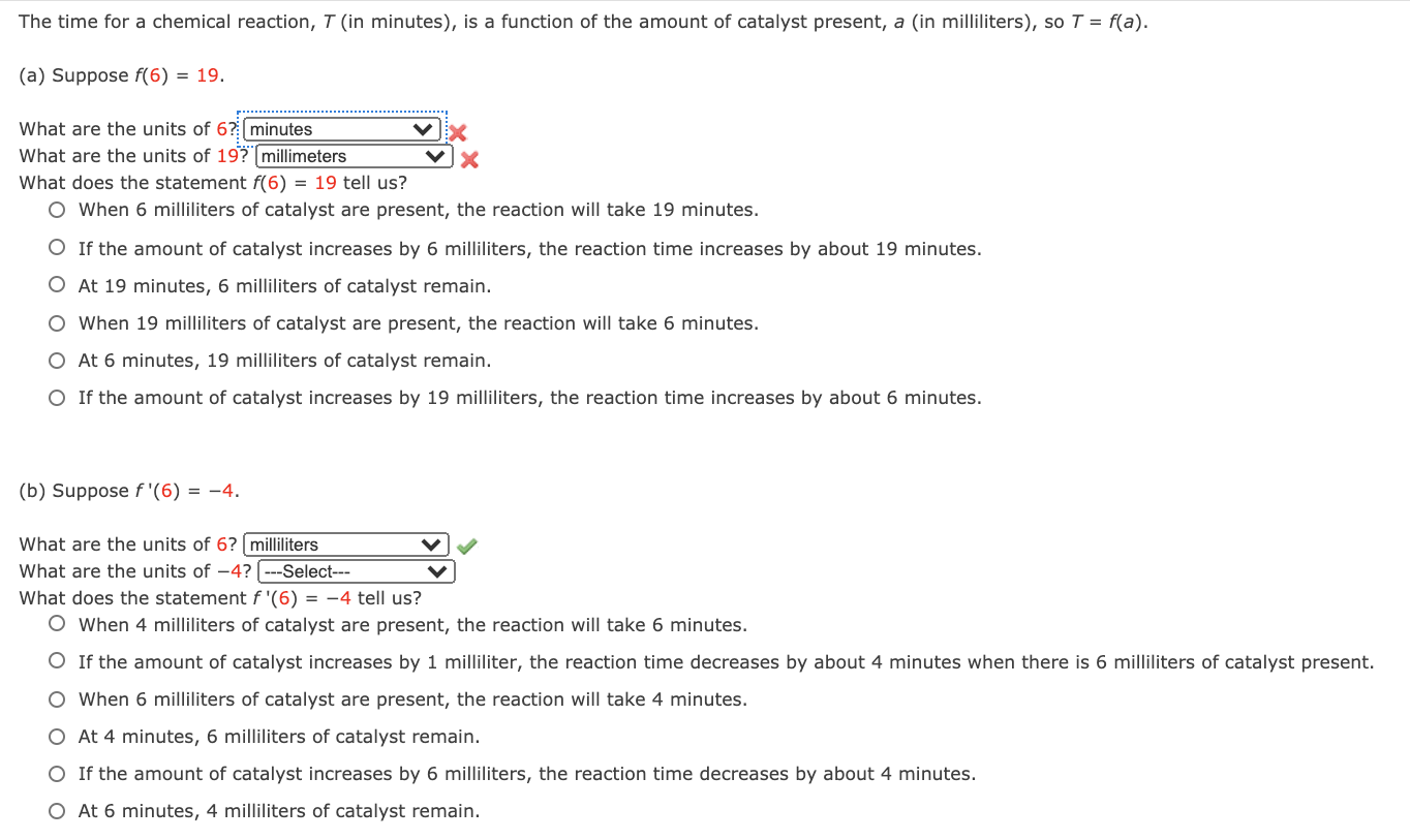 Solved The time for a chemical reaction, T (in minutes), is