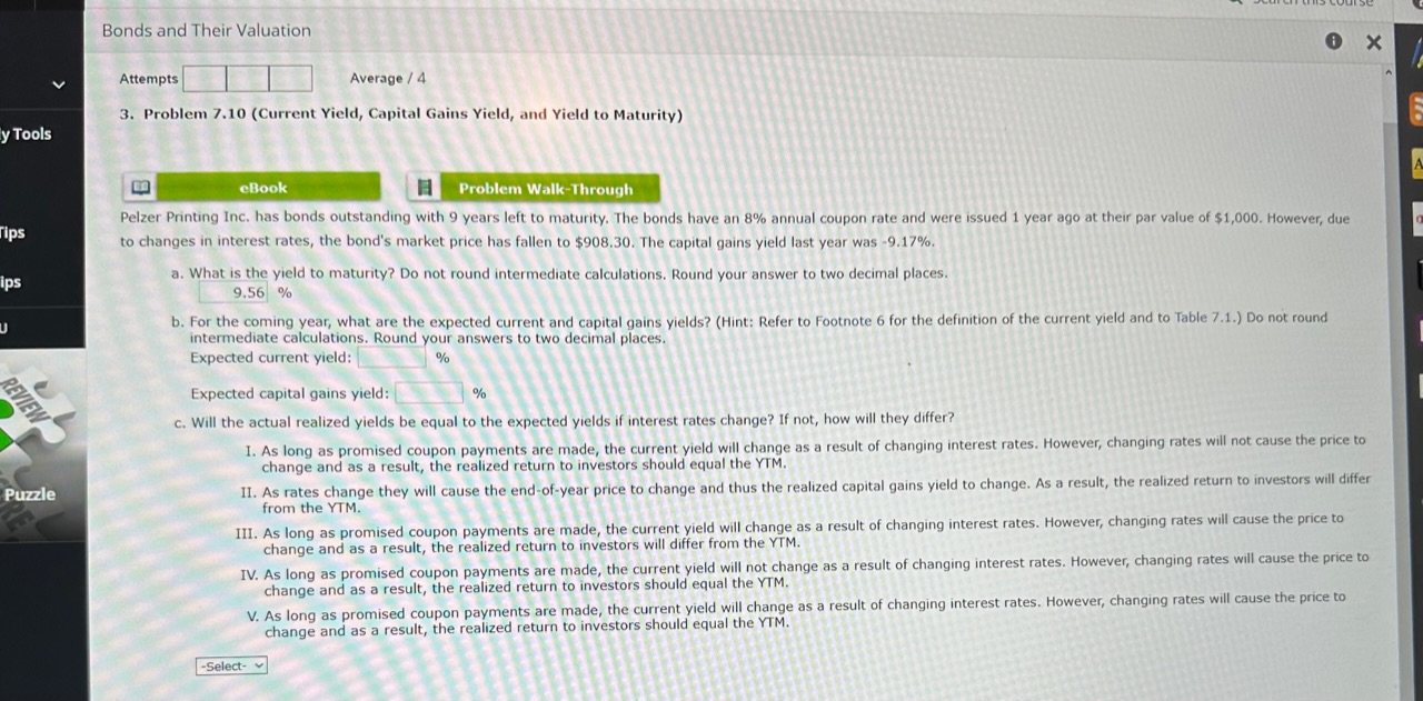 Solved Pelzer Printing Inc. has bonds outstanding with 9