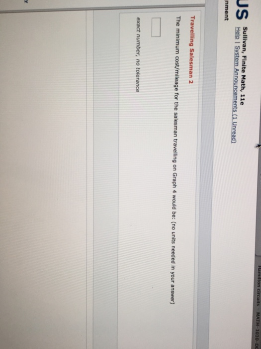 Solved the aveling salesman problem +MATH-1010-DO1 innipeg | Chegg.com