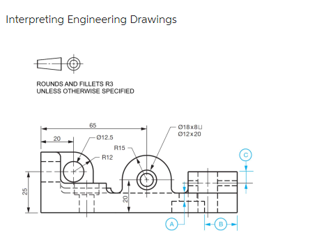 Solved Interpreting Engineering Drawings | Chegg.com