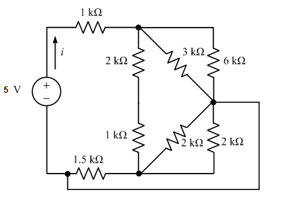 Solved Find i and total Power drawn by the circuit. *Use | Chegg.com