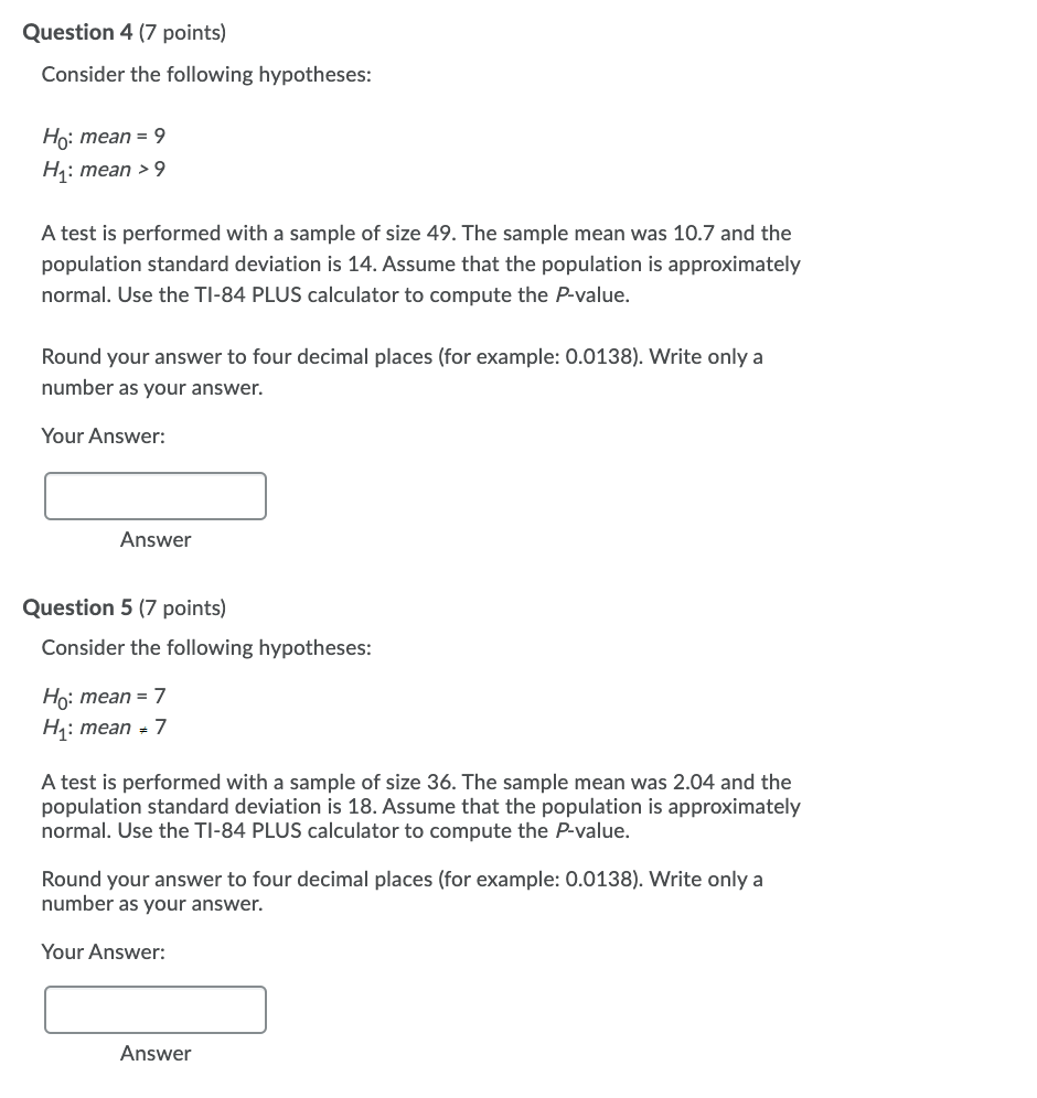 Solved Question 4 (7 points) Consider the following | Chegg.com