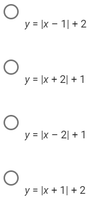 \( y=|x-1|+2 \) \( y=|x+2|+1 \) \( y=|x-2|+1 \) \( y=|x+1|+2 \)