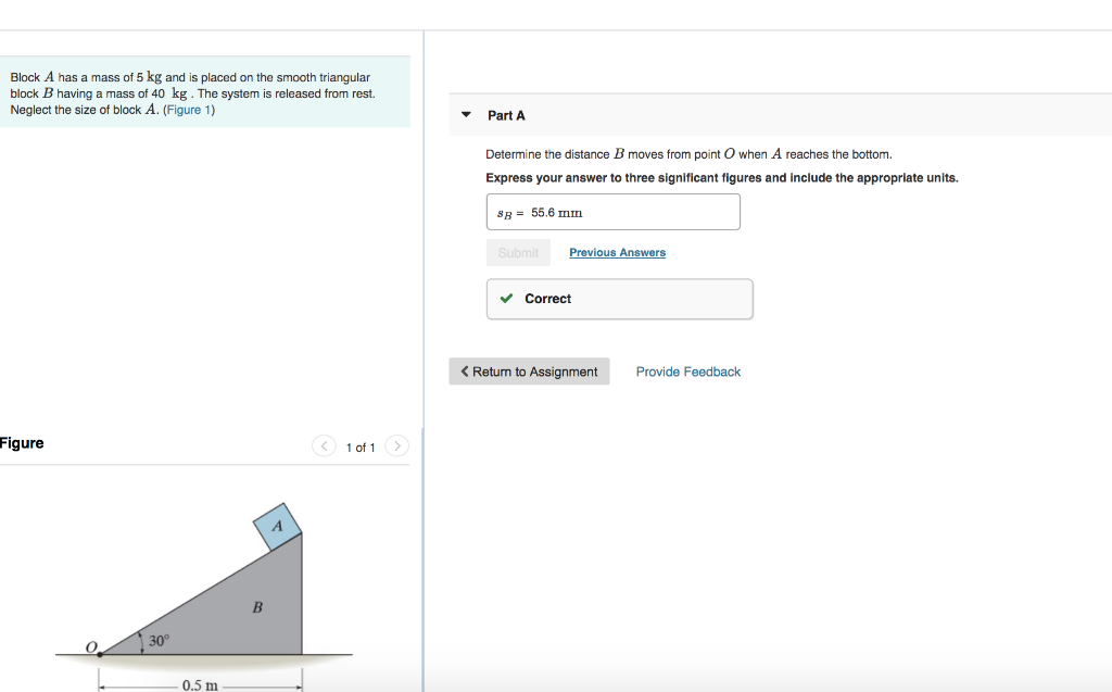 Solved Block A Has A Mass Of 5 Kg And Is Placed On The | Chegg.com