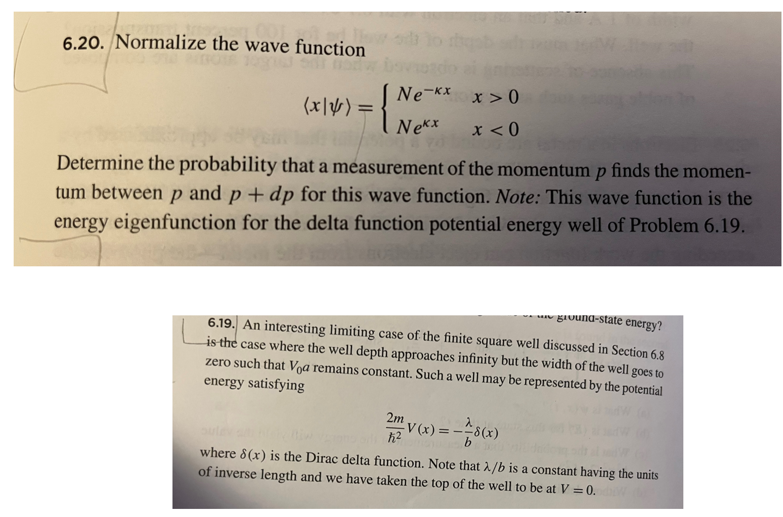 Solved 6 20 normalize the wave function chegg