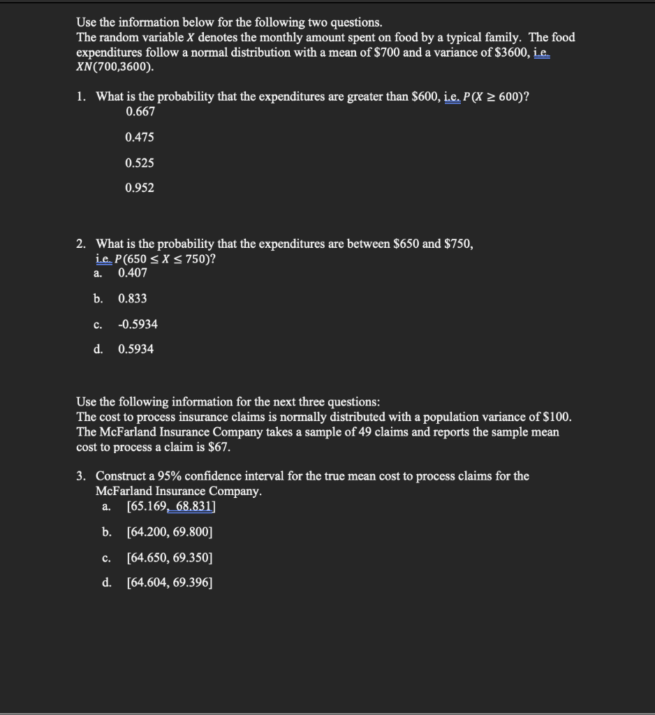 Solved Use the information below for the following two | Chegg.com