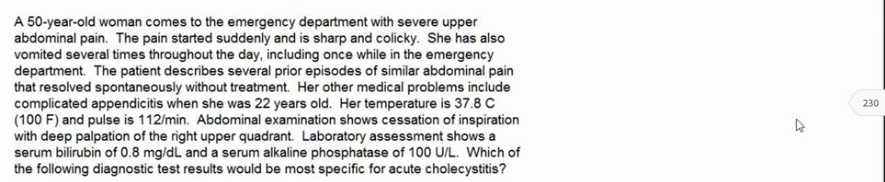 Solved A 50-year-old woman comes to the emergency department | Chegg.com