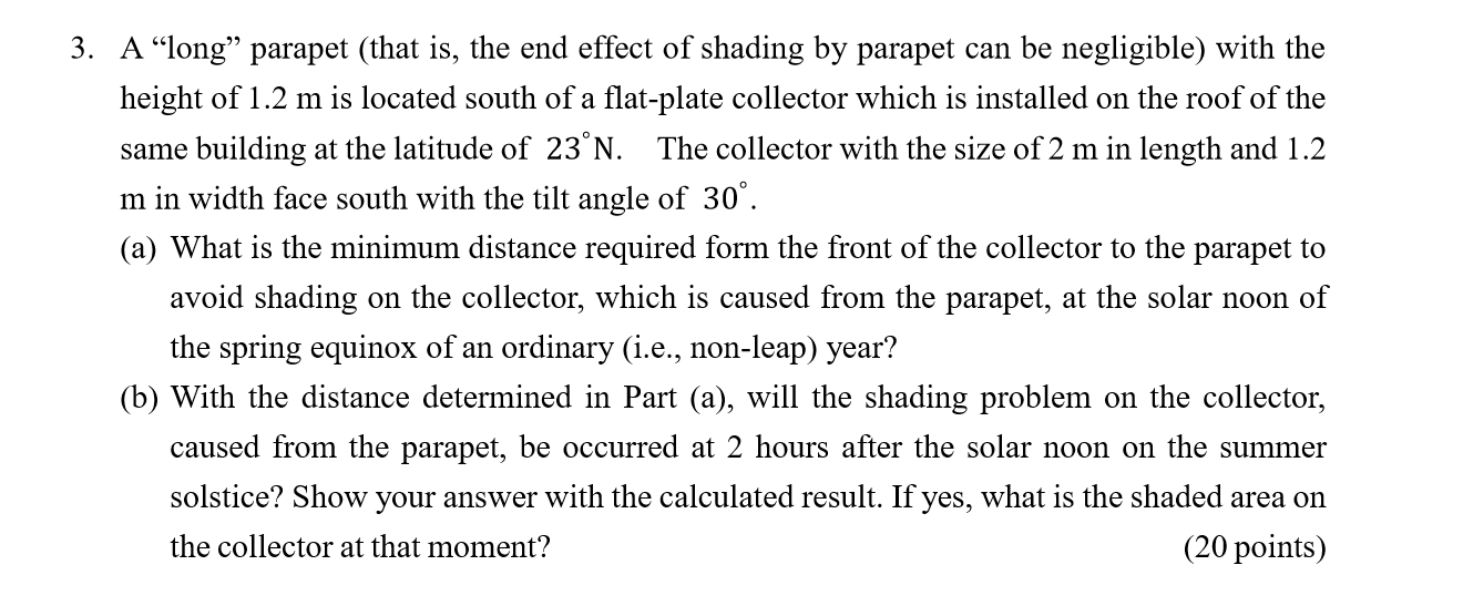3. A “long” parapet (that is, the end effect of | Chegg.com