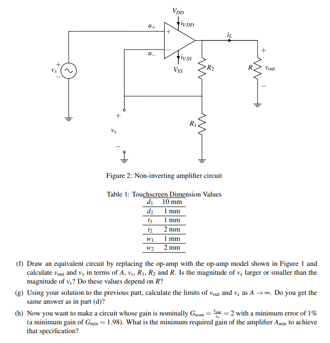 Solved 1. OpAmp in Negative Feedback In this question, we