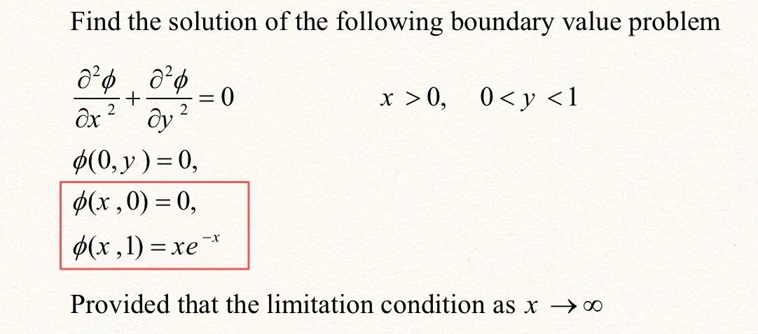 Solved Find the solution of the following boundary value | Chegg.com