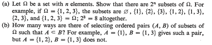 Solved = (a) Let 2 Be A Set With N Elements. Show That There | Chegg.com