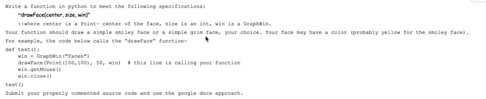 Solved Write a function in python to meet the following | Chegg.com