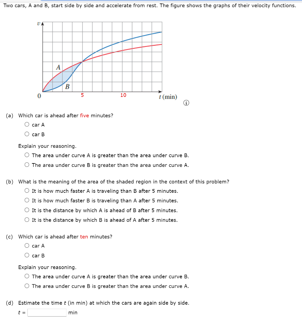 Solved Two Cars, A And B, Start Side By Side And Accelerate | Chegg.com