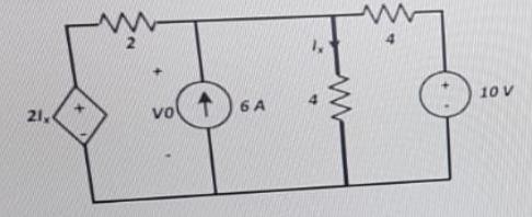 Solved Find the voltage Vo in the circuit in the figure | Chegg.com