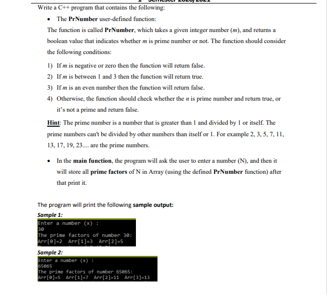 Solved Write a C++ program that contains the following: • | Chegg.com