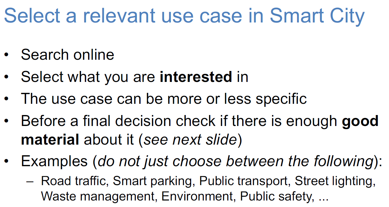 smart city assignment