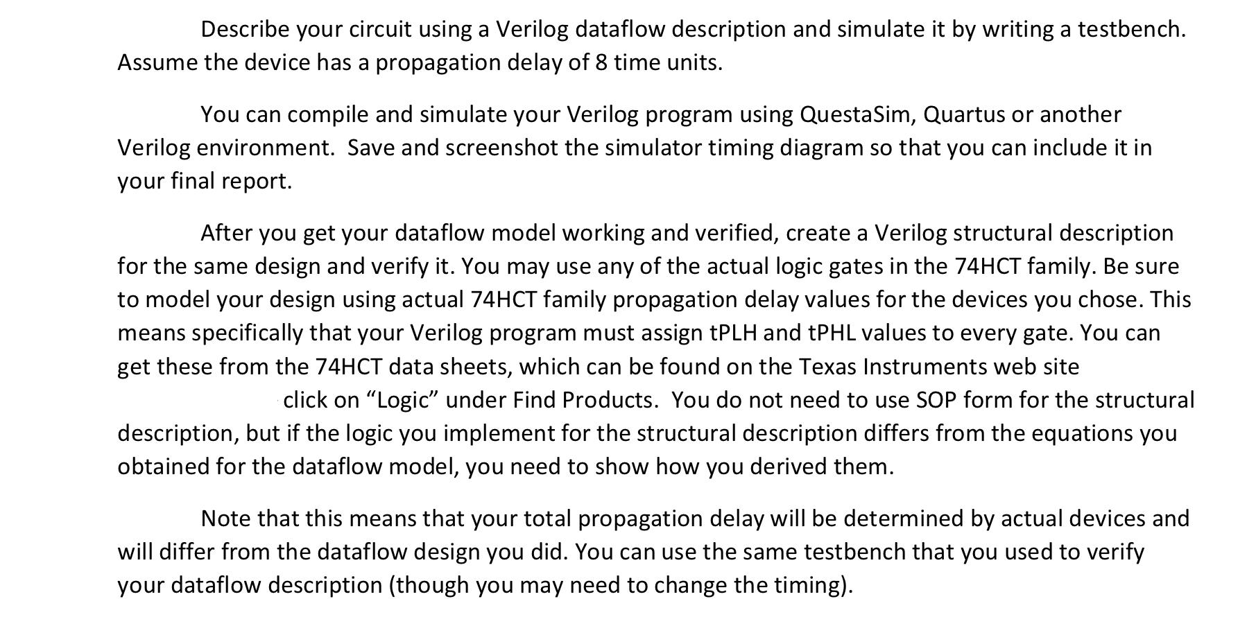 Describe your circuit using a Verilog dataflow | Chegg.com