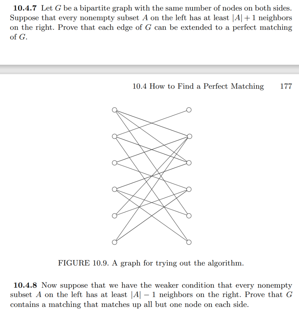 10.4.7 Let G be a bipartite graph with the same | Chegg.com