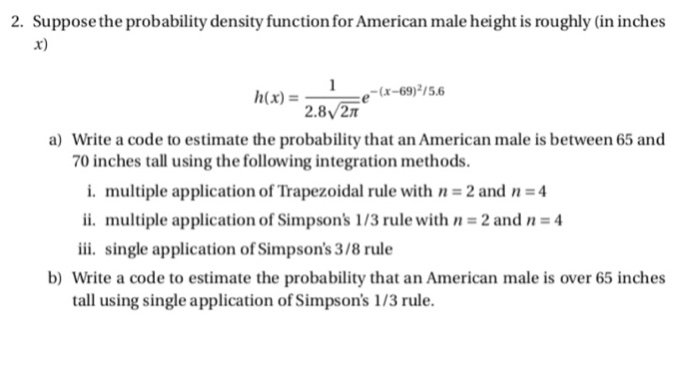 Solved 2. Suppose the probability density function for | Chegg.com