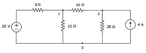 Solved For the circuit below, calculate the potential at | Chegg.com