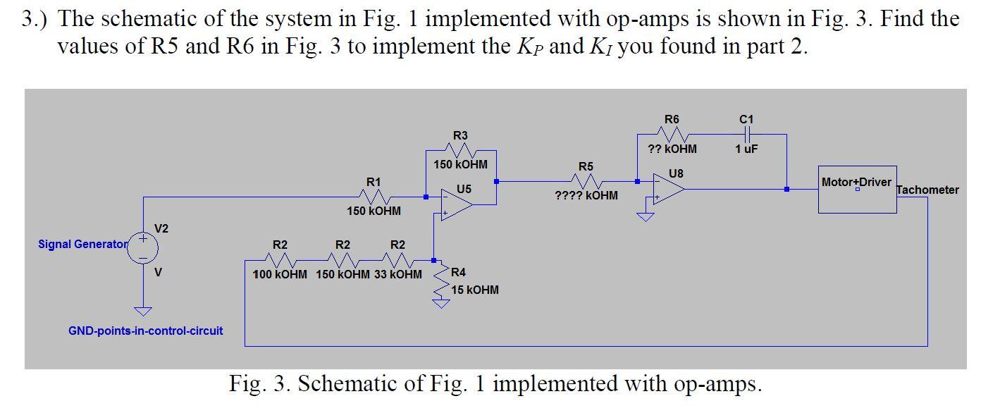 The schematic of the system in Fig. 1 implemented | Chegg.com