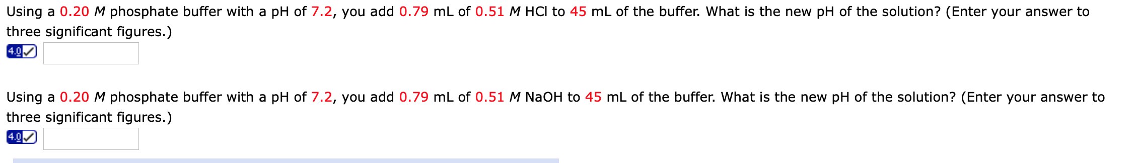 Solved Using a 0.20 M phosphate buffer with a pH of 7.2, you | Chegg.com