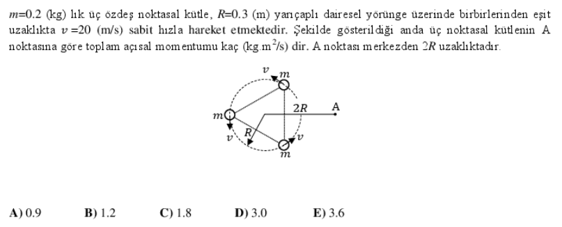 Solved Three Identical Point Masses Of M 0 2 Kg Are M Chegg Com