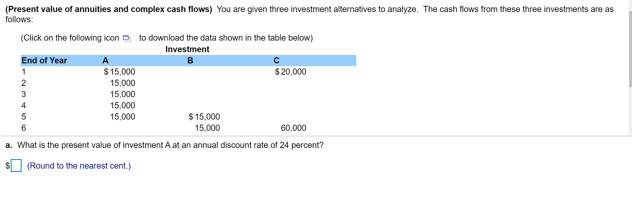 Solved (present Value Of Annuities And Complex Cash Flows) 