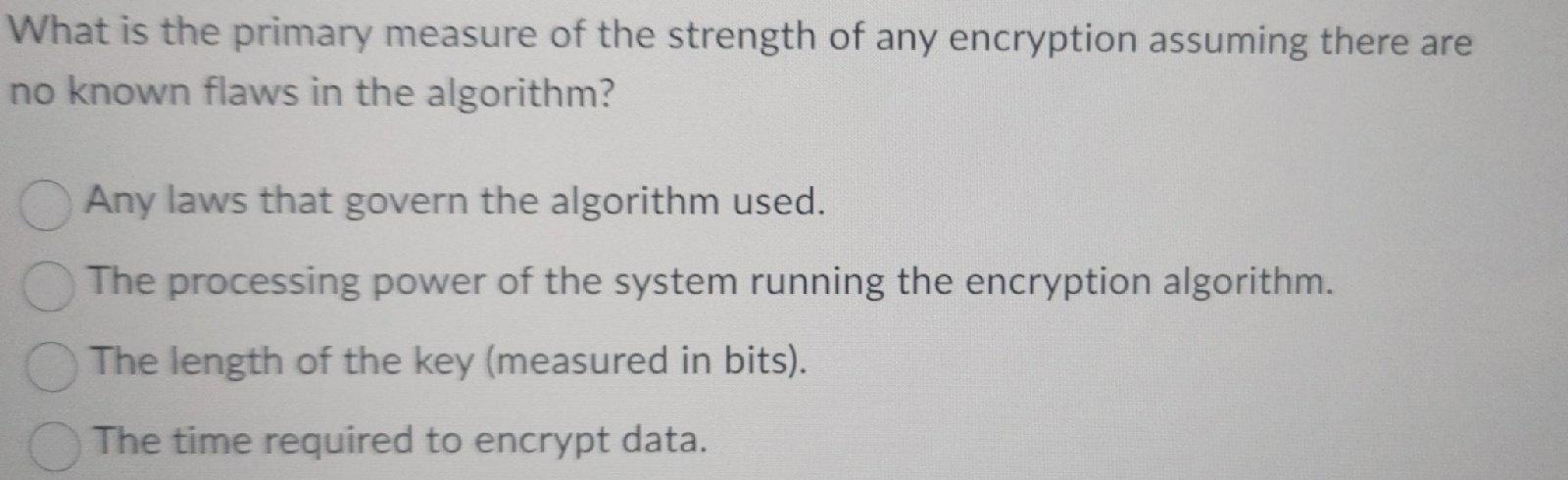 Solved What is the primary measure of the strength of any | Chegg.com