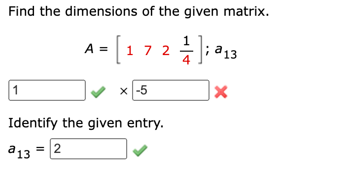 Solved Find the dimensions of the given matrix. | Chegg.com