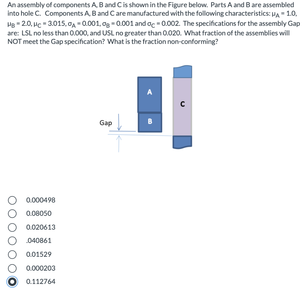 An Assembly Of Components A, B And C Is Shown In The | Chegg.com