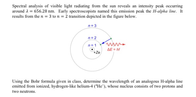 Solved Spectral analysis of visible light radiating from the | Chegg.com