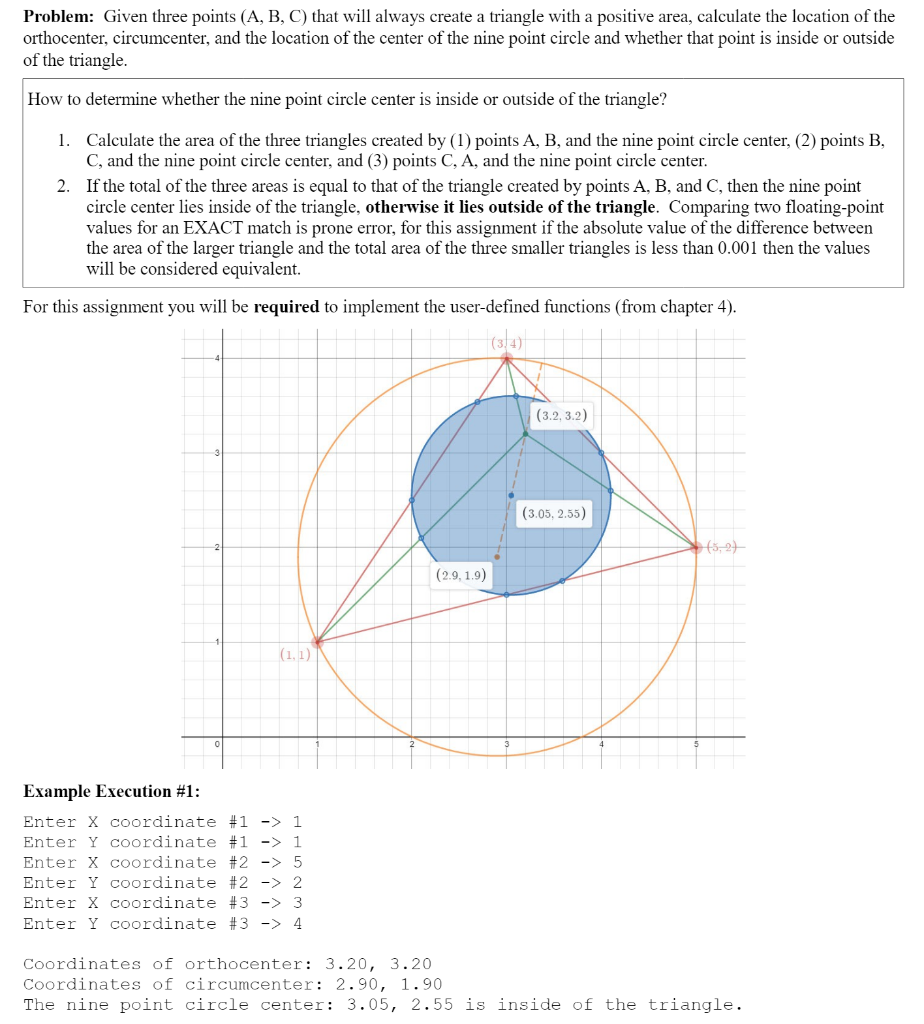 Solved Q3) Given the following: a shape with the points (