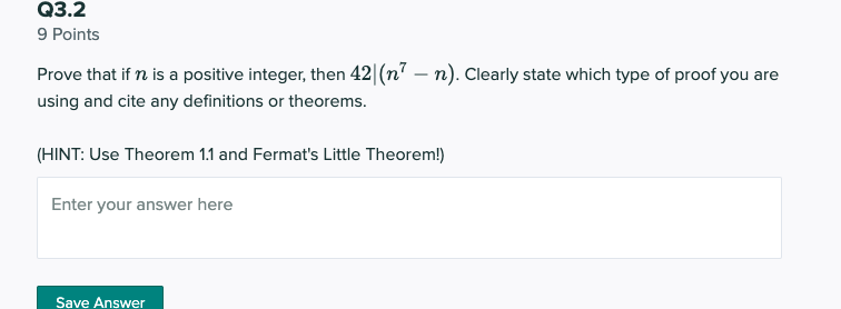 Solved Q3.2 9 Points Prove that if n is a positive integer, | Chegg.com