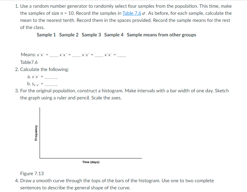 1 Use A Random Number Generator To Randomly Select Chegg Com