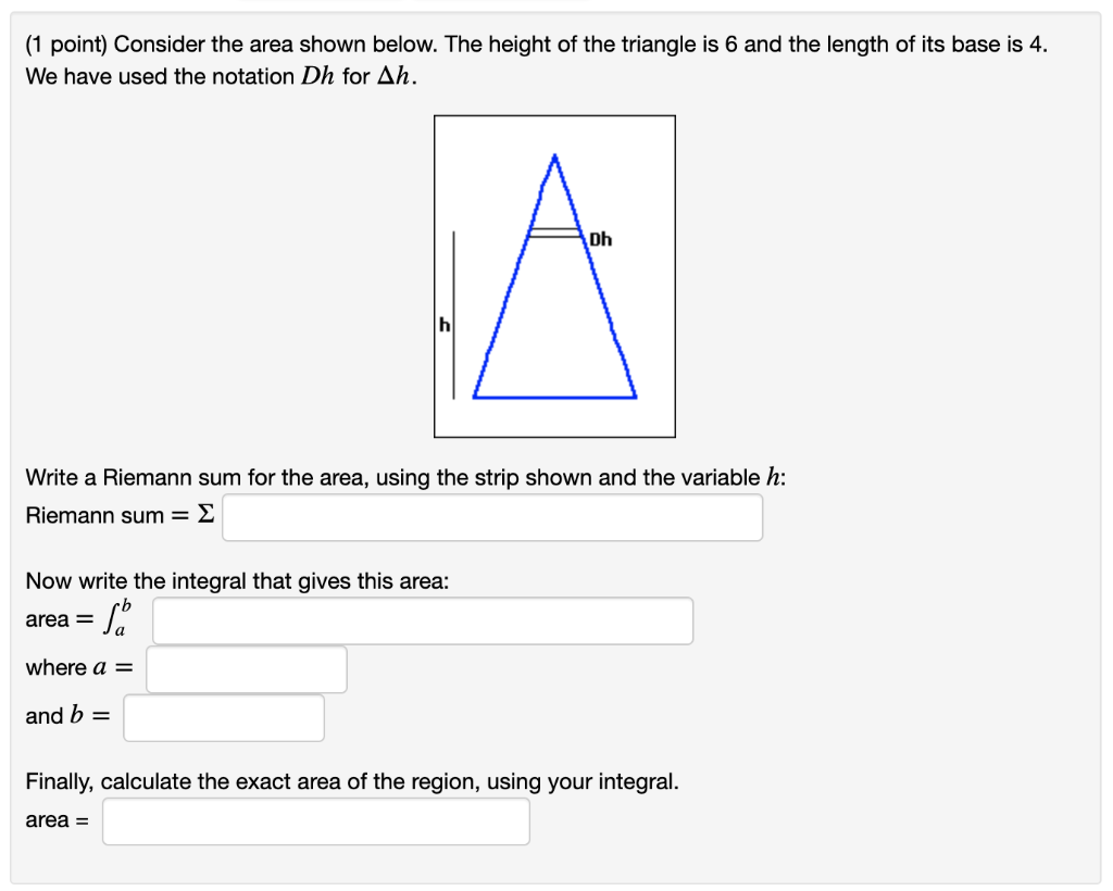 Solved 1 Point Consider The Area Shown Below The Height 6253