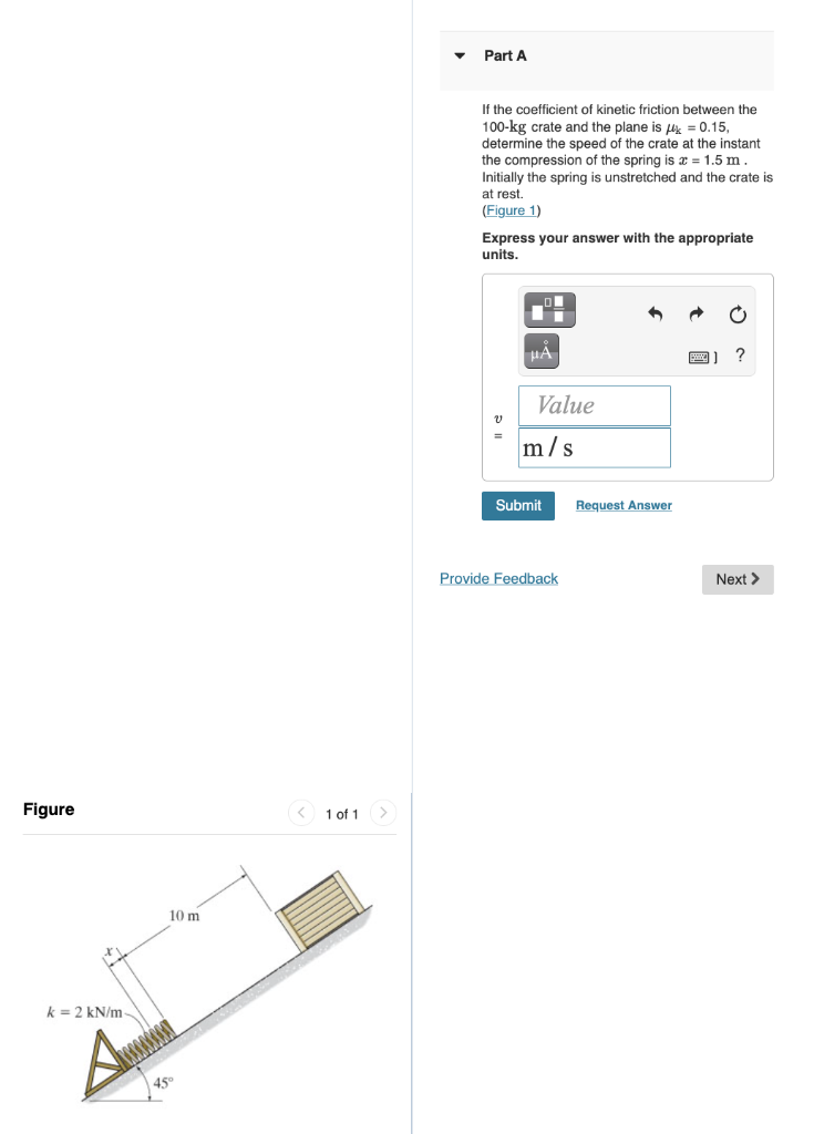 Solved Part A If the coefficient of kinetic friction between | Chegg.com