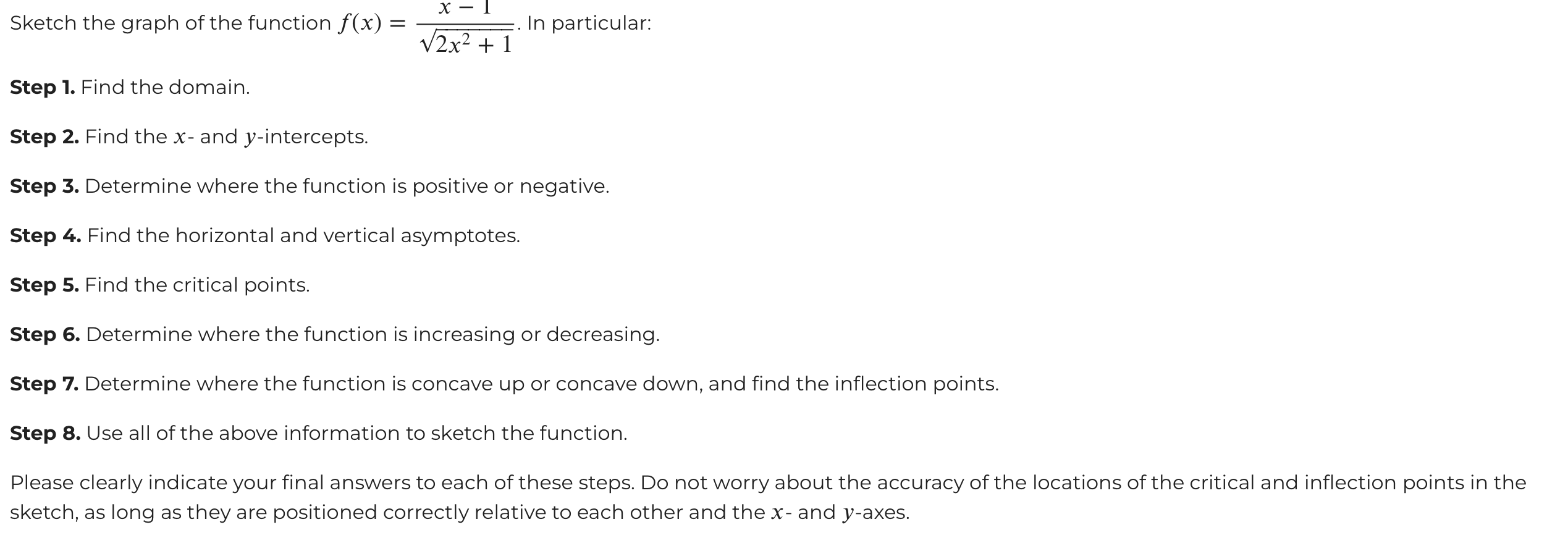 Solved Sketch the graph of the function f(x)=2x2+1x−1. In | Chegg.com