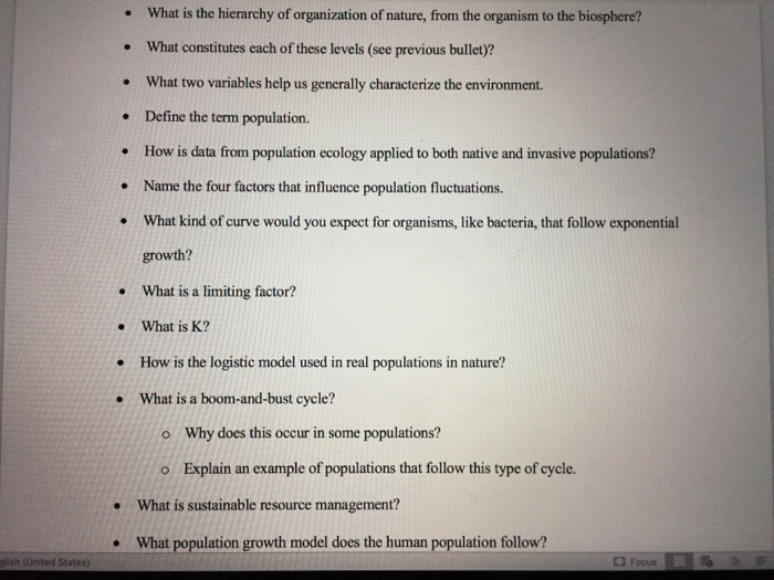 Solved What is the hierarchy of organization of nature, from | Chegg.com