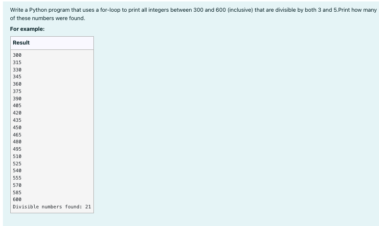 Solved Write a Python program that uses a for-loop to print | Chegg.com