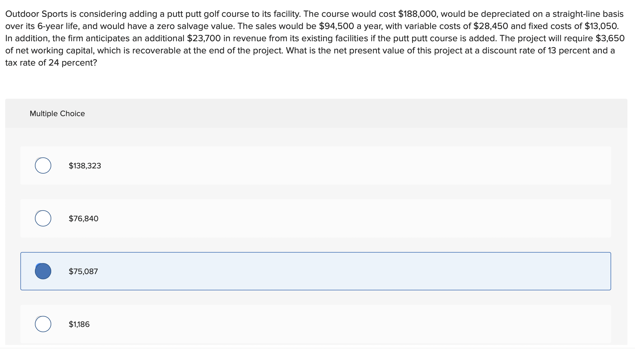 Solved Outdoor Sports is considering adding a putt putt golf