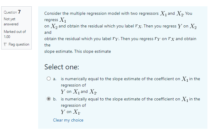 Solved In the multiple regression model, the adjusted R2 | Chegg.com
