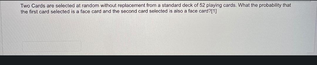 Solved Two Cards are selected at random without replacement | Chegg.com