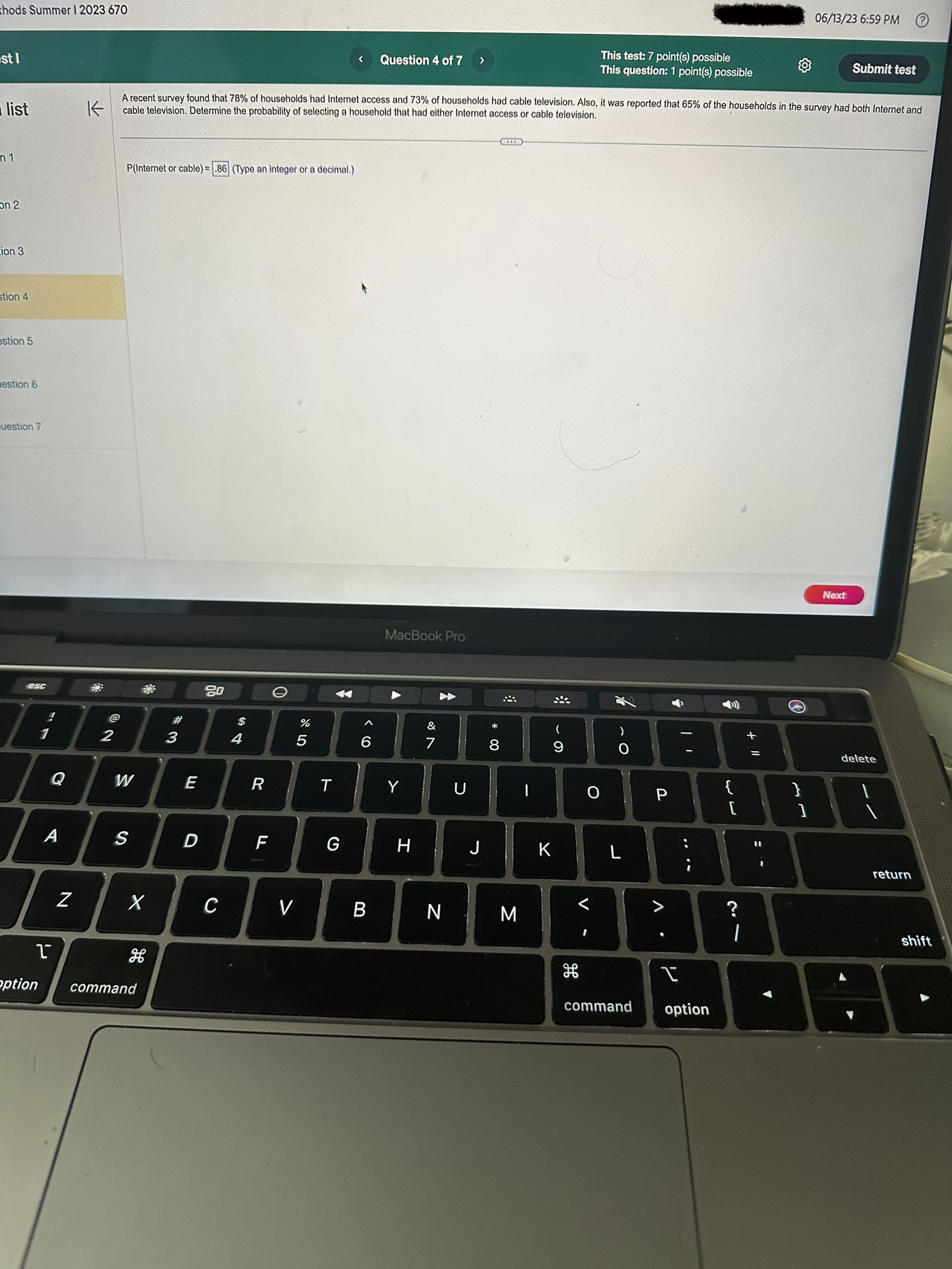 Solved A recent survey found that 78% of households had | Chegg.com