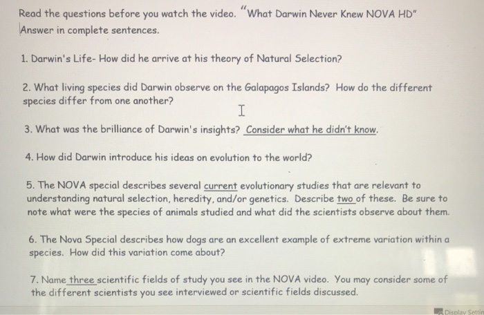 Solved Read the questions before you watch the video. &quot;What | Chegg.com