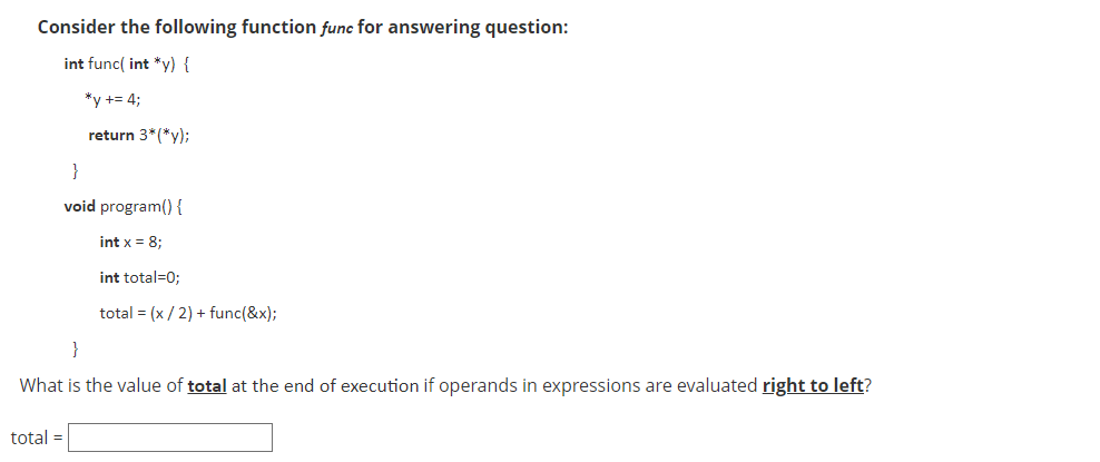 Solved Consider the following function func for answering | Chegg.com
